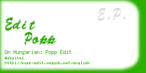 edit popp business card